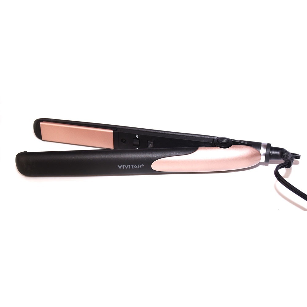 VIVITAR CERAMIC TOURMALINE FLAT IRON - ROSE GOLD - PG-8110-RG